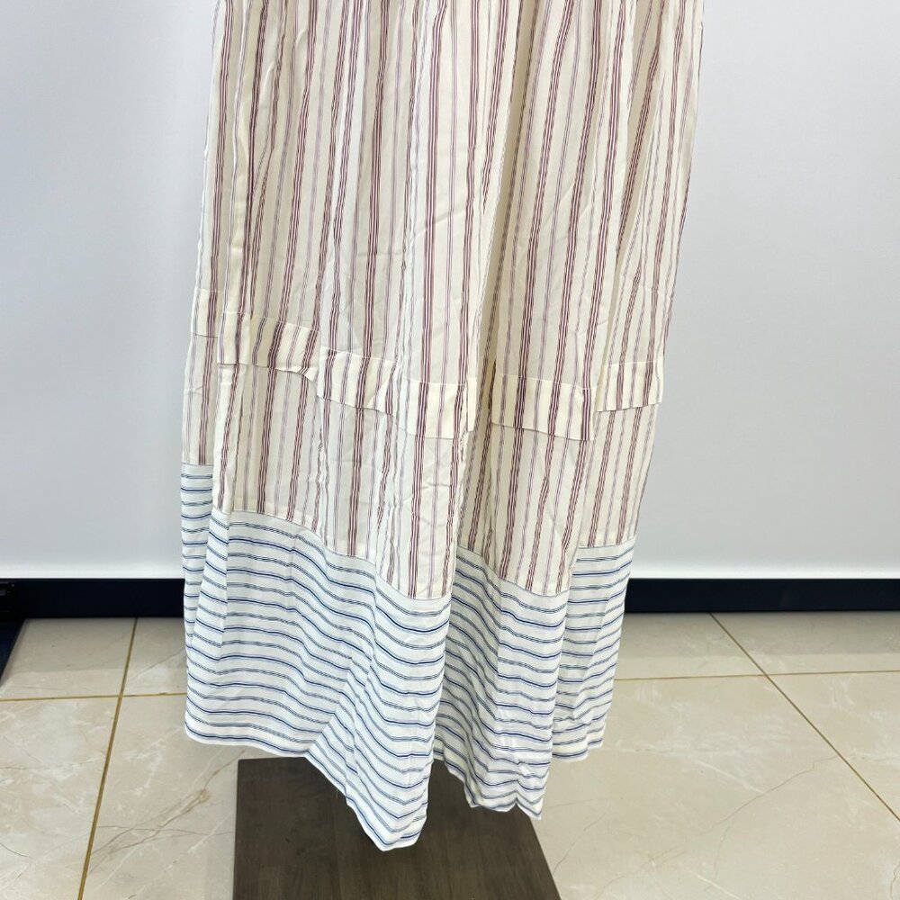$605 NWOT SEE BY CHLOÉ Floral Stripe Maxi Skirt Size 38 Multicolor Elastic waist - Picture 5 of 12